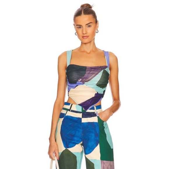 Miaou Tops - Miaou x Paloma Elsesser Tati Top Abstraction Mesh